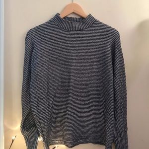 Striped High Neck Sweater